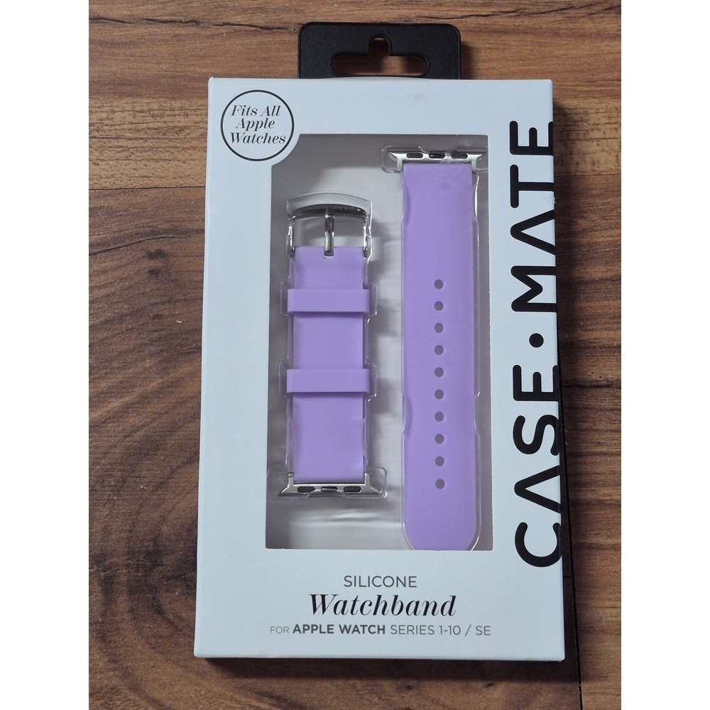 Case-Mate Purple Silicone Watch Band for Apple Watch Series 1-10 SE s16